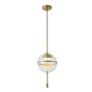 Axyaa Glass Oval LED Pendant Light for Dining Room, Bedroom, Kitchen