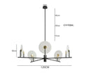 Axyaa Marble Chandelier: Nordic Black Minimalist Branch for Living Room, Dining Room, Bedroom