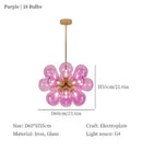 Axyaa Glass Bubble Chandelier Island Lighting for Living Room and Dining Table