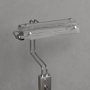 Axyaa Stainless Steel LED Floor Lamp with Transparent Glass Shade Home Decor Lighting