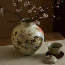 Axyaa Hand-painted Cat Ceramic Vases for Cute Hydroponic Flower Arrangements