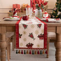 Axyaa Snowflake Jacquard Table Runner: Festive Décor for Winter Home
