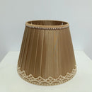 Axyaa European Retro Fabric Lampshade with Bead Tassel Accents