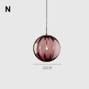 Axyaa Water Pattern Glass Ball Pendant Light for Bedroom and Living Room