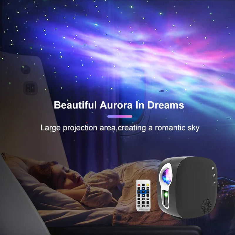 Axyaa WiFi Galaxy Star Projector Light with Bluetooth & Aurora Atmosphere for Bedroom