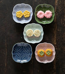Axyaa Chinese Tea Plate - Delicate Ceramic Fruit Plate for Tea Room and Dim Sum