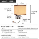 Axyaa Square Fabric LED Wall Lamp with USB Interface and Switch