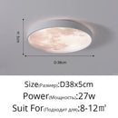 Axyaa Lunar LED Ceiling Light: Modern Circular Bedroom Lamp