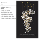 Axyaa Modern Ginko Leaves Chandeliers - Luxury Designer Living Room Staircase Lighting