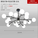 Axyaa Nordic Glass Ceiling Chandelier LED Tricolored Light