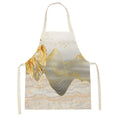 Axyaa White Gold Mountain View Kitchen Apron for Home Cooking and Baking