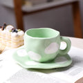 Axyaa Clouds Ceramic Coffee Cup Set - Kitchen Tableware Gift