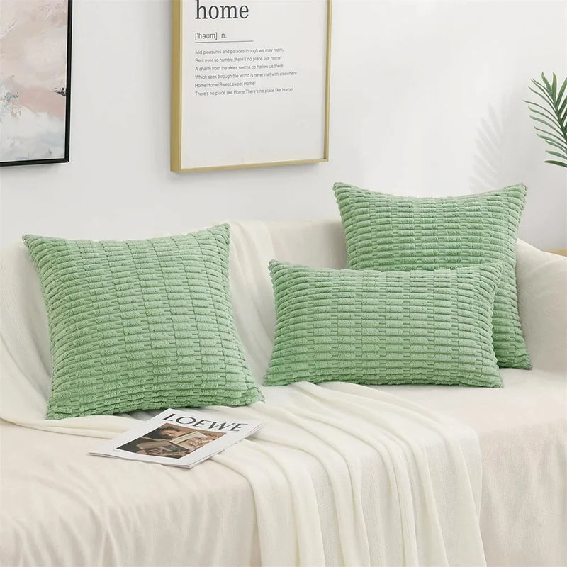 Axyaa Corduroy Striped Pillow Covers - Boho Home Decor