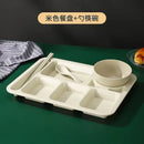 Axyaa Meal Plate Set - Fast Food Bowls Separation Plate Bowl Cup Dinner Set