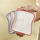 Axyaa Ceramic Breakfast Plate - Elegant Dish for Toast, Bread, Baked Food & Snacks