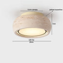 Axyaa Nordic LED Ceiling Light Stone Wood Ball Luxury Ceiling Lamp