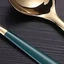 Axyaa Long Handle Soup Spoon - Stainless Steel Cutlery Dinnerware