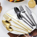 Axyaa Small Waist Gold Cutlery Set - Knife, Fork, Spoon Collection