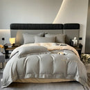 Axyaa Long Staple Cotton Bedding Set: 4-Piece Matte Sheet & Duvet Cover in Pure Cotton