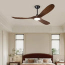 Axyaa Retro Solid Wood Ceiling Fan with Variable Frequency for Dining & Living Room