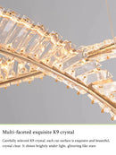 Axyaa Italian Crystal Chandelier: Luxury Minimalist Lighting for Elegant Living Spaces
