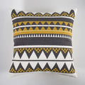 Geometric Embroidered Pillow Cover 45x45cm for Living Room by Axyaa