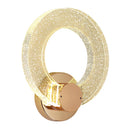 Axyaa Crystal Wall Lamp: Modern Luxury Circle Design for Bedroom, Living Room, Aisle - LED Lighting