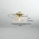 Axyaa Nordic LED Ceiling Light Clear Glass Copper Ceiling Lamp