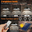 Axyaa Solar Outdoor Pendant Light with Remote Control, Waterproof LED Chandelier