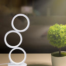 Axyaa Circle Desk Lamp: Modern Dimmable Touch Bedroom Night Light