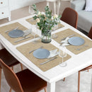 Axyaa Khaki Leather Placemats Set for Dining Table, Waterproof & Non-Slip Mats