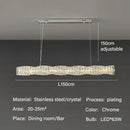 Axyaa Modern Crystal Chandelier LED Kitchen Dining Room Lighting Luxury Pendant Bar Fixture