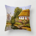 American Country Oil Painting Landscape Pillowcase by Axyaa for Home & Office Decor
