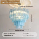 Axyaa Glass Art Pendant Light - White Pink Modern French Design for Home Decor