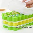 Axyaa Silicone Honeycomb Ice Mold with Cover for Easy Release