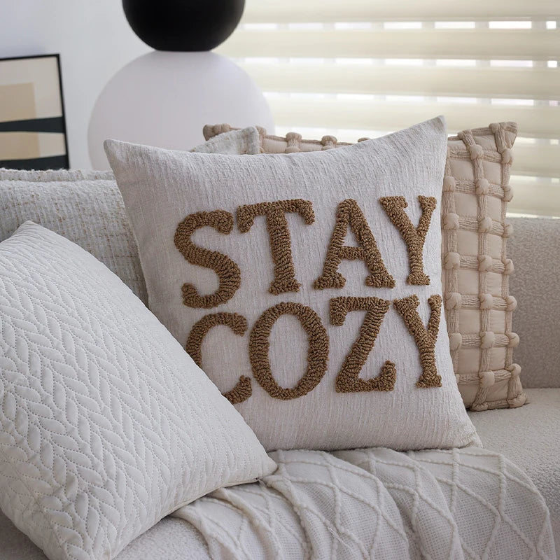 Nordic Style Decorative Cushion Cover for Living Room Sofa by Axyaa - 45x45