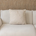 Axyaa Rabbit Fur Christmas Pillow Cover: Quilted & Embroidered Decorative Cushion
