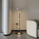 Axyaa Nordic Glass Shade LED Floor Lamp Modern Minimalist Bedroom Living Room Standing Light