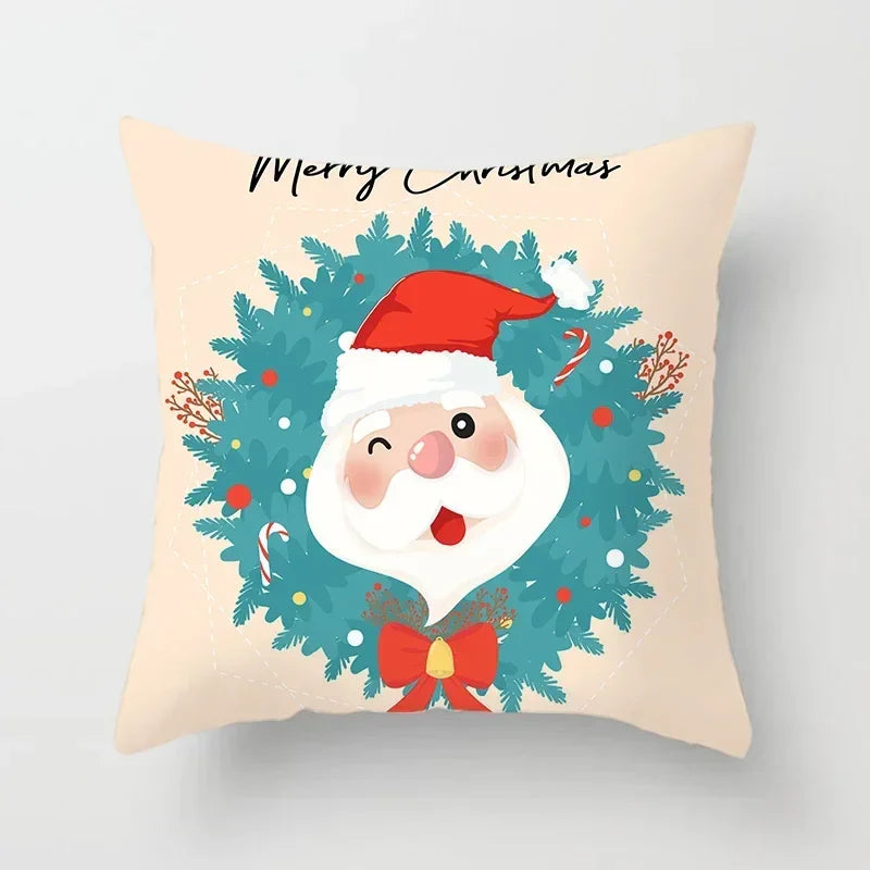 Axyaa Christmas Santa Claus Pillow Set - Festive Home Decor & Gift Option