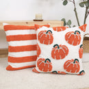 Axyaa Geometric Pumpkin Embroidered Pillow Cover - Halloween & Thanksgiving Décor
