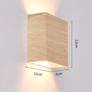Axyaa LED Walnut Wall Light for Living Room, Bedroom, or Corridor