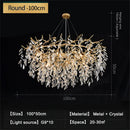 Axyaa Luxury Crystal Glass LED Chandelier for Home Decor and Shop