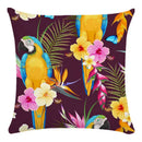 Axyaa Parrot Flower Oil Painting Cushion Cover 45X45CM