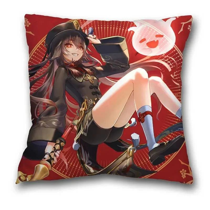Genshin Impact Axyaa Pillow Cases - Klee Xiao Venti Hutao Anime Printed Pillowcases