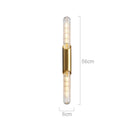 Axyaa Copper Wall Lamp Industrial Style Glass Strip Indoor Lighting