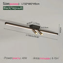 Axyaa LED Line Ceiling Lamp Gold Black Modern Illuminate Living Dining Bedroom