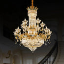 Axyaa All-Copper Crystal Chandelier: Luxurious European Court Style LED Living Room Lamp