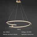 Axyaa Modern Gold Ring LED Pendant Lights Chandelier for Living, Dining, Bedroom