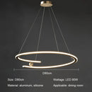 Axyaa Modern Gold Ring LED Pendant Lights Chandelier for Living, Dining, Bedroom