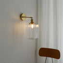 Axyaa Glass LED Mirror Light Copper Modern Wall Sconce for Indoor Lighting